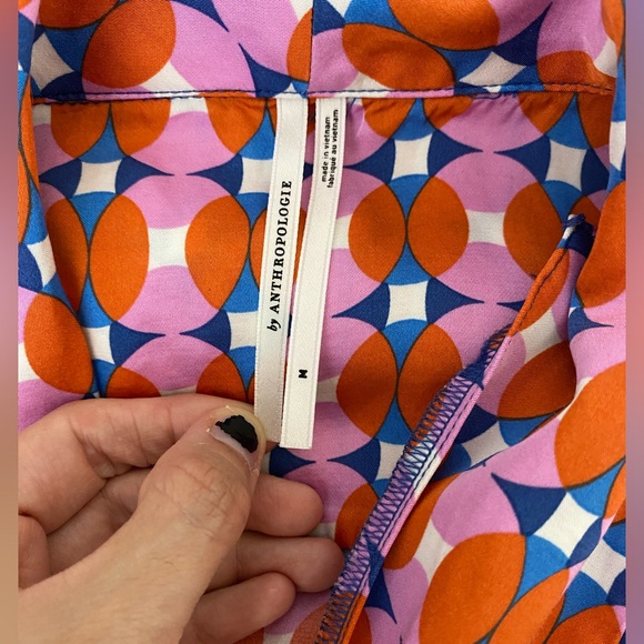 Anthropologie Orange and Pink Pajama Set - Picture 8 of 10